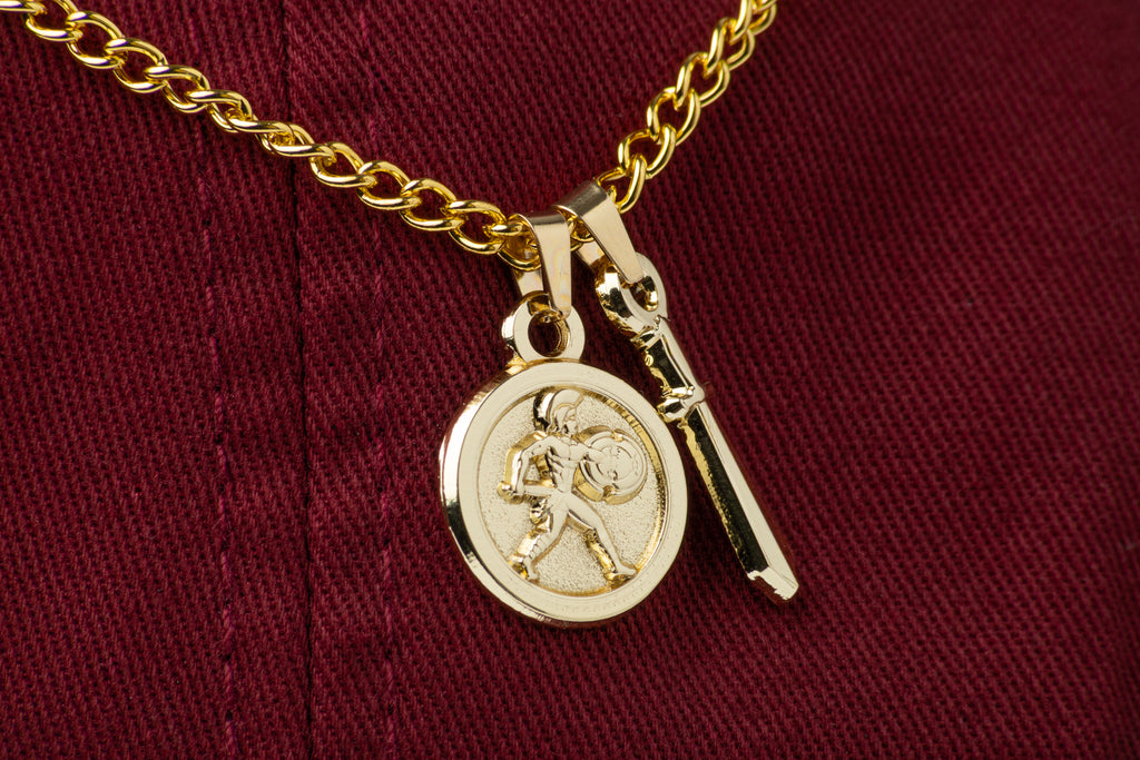 Achilles & sword pendant